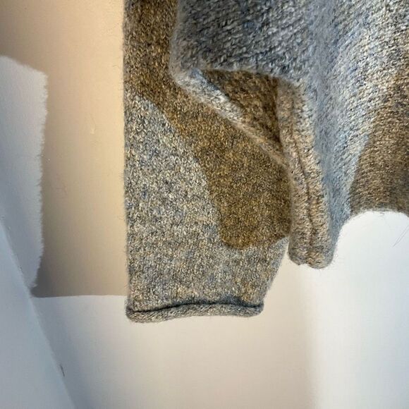 William Rast y2k Cotton and Wool Blend Mock Neck Oversize Sweater, Grey, XS. Jus - Picture 8 of 11